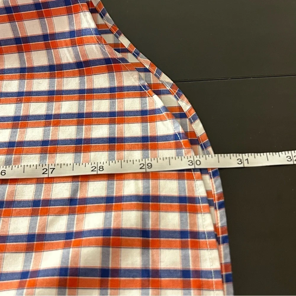 Banana Republic Non-Iron Slim Fit Button Down Shirt Men's Sz Med Holiday Orange